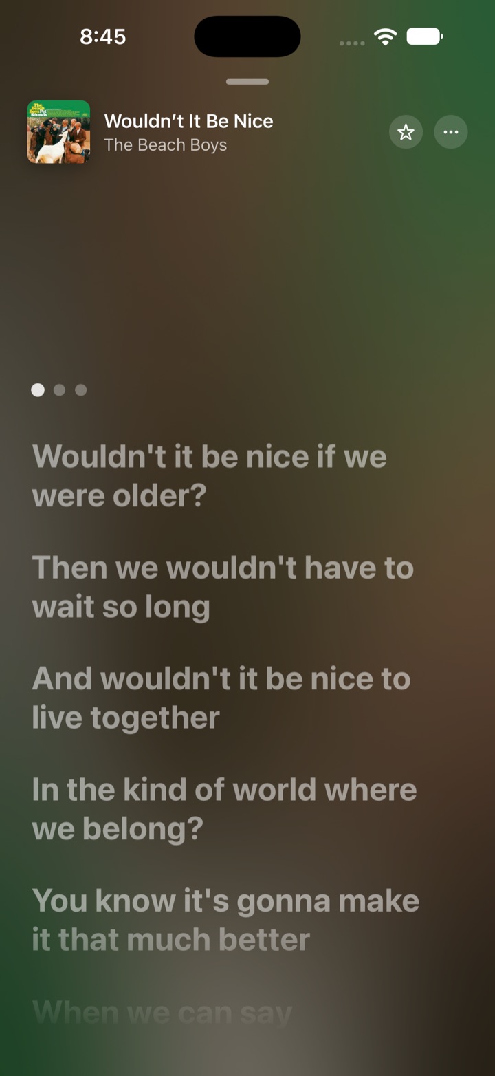 Synced lyrics